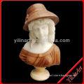 Natural stone girl bust statue for home decoration